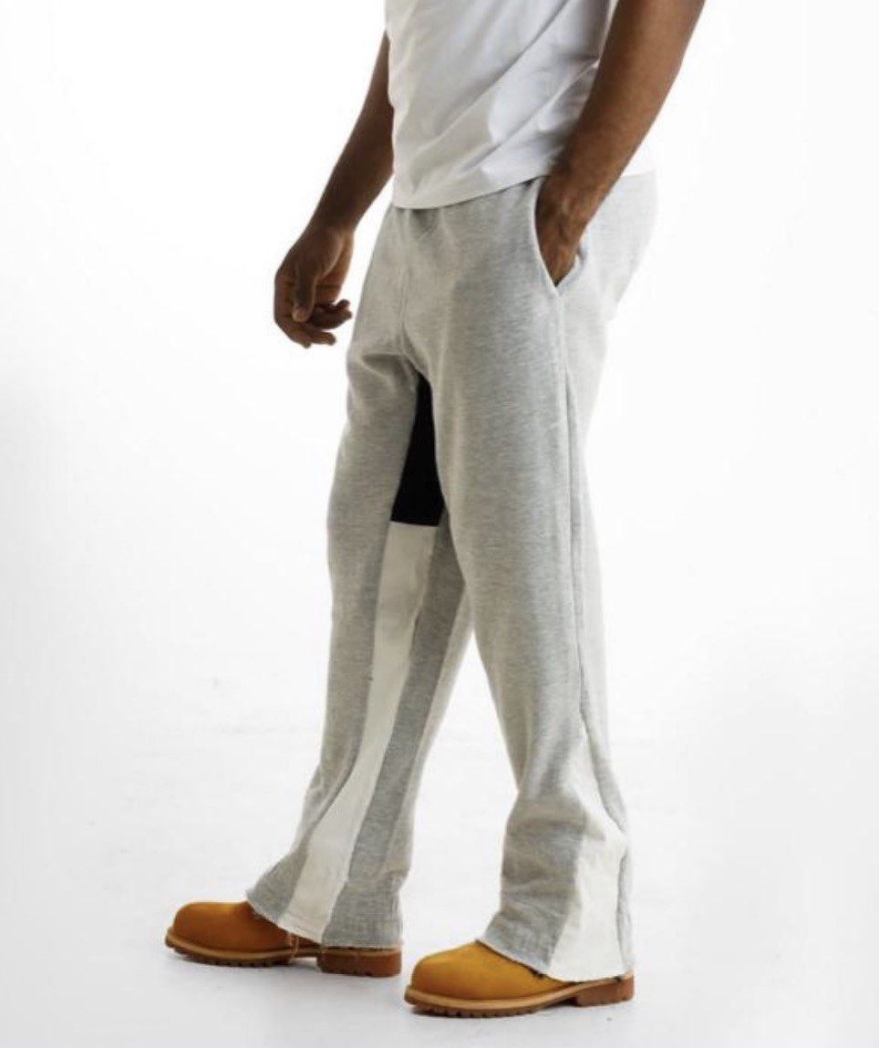Tri-Tone Paneled Flare Sweatpants / Joggers